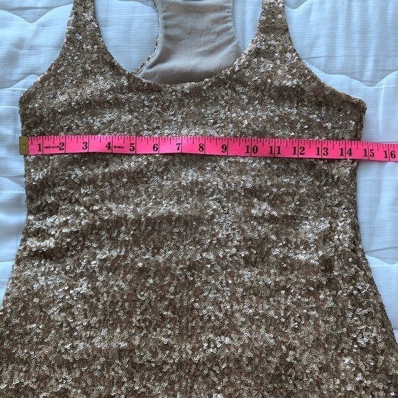 Boston Proper Gold Sequined Top Size XS - Picture 12 of 14